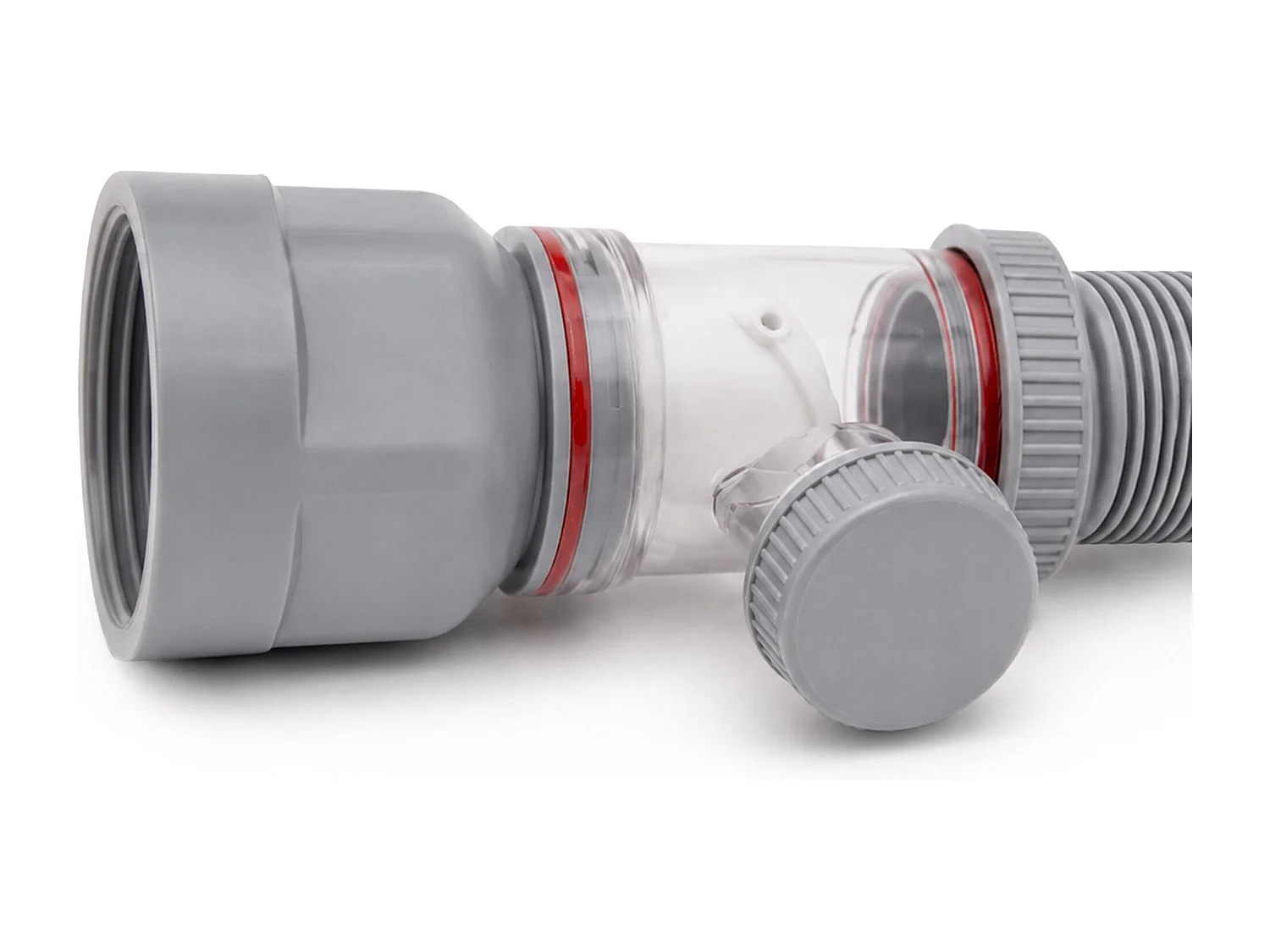 Siphon lavabo flexible extensible gain de place Gris