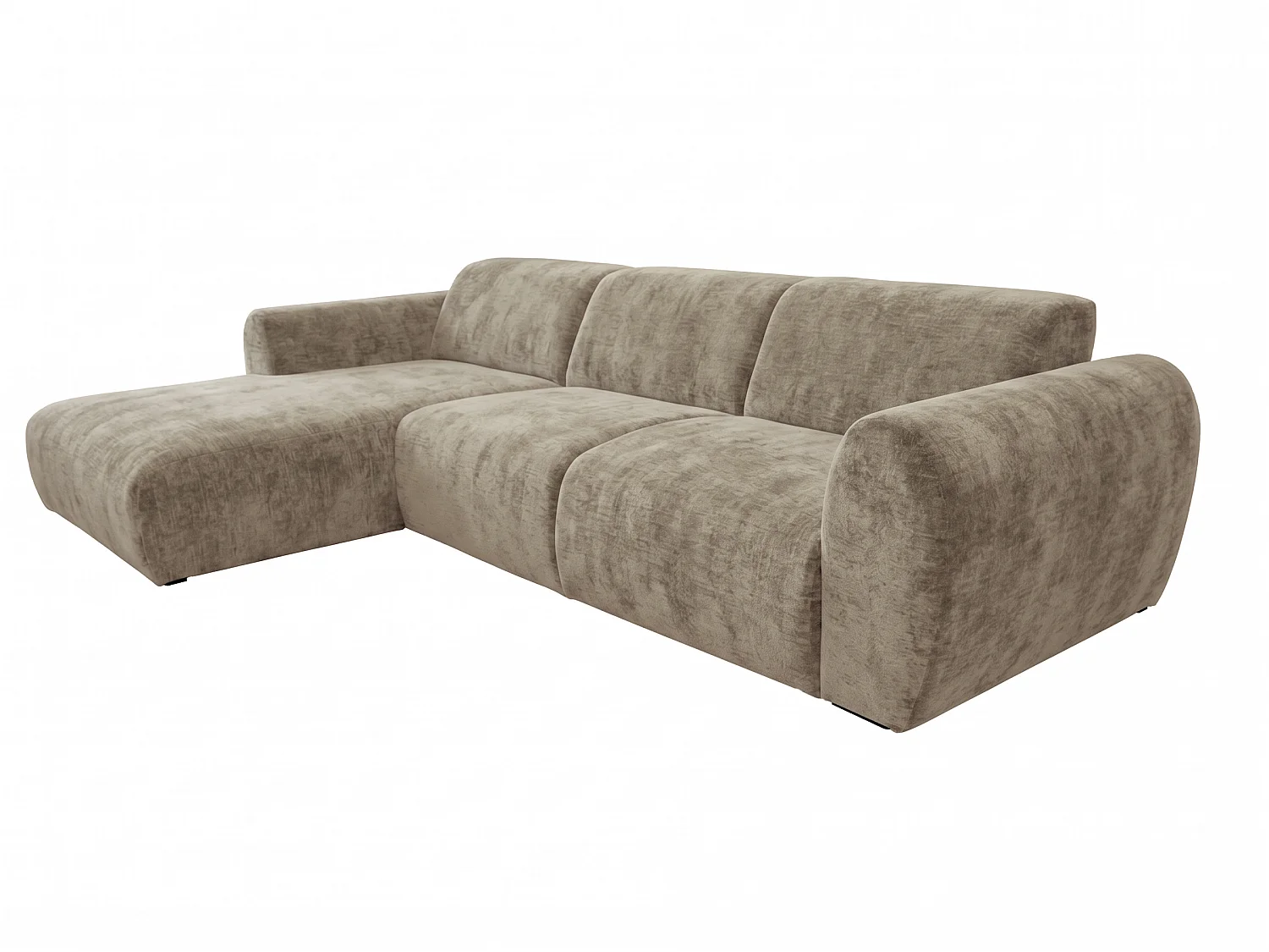 Canapé d’angle Softy – canapé d’angle luxe pour salon, assise moelleuse et élastique, grand canapé 297x180 cm