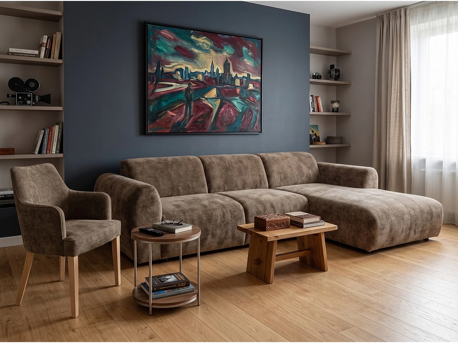 Canapé d’angle Softy – canapé d’angle luxe pour salon, assise moelleuse et élastique, grand canapé 297x180 cm