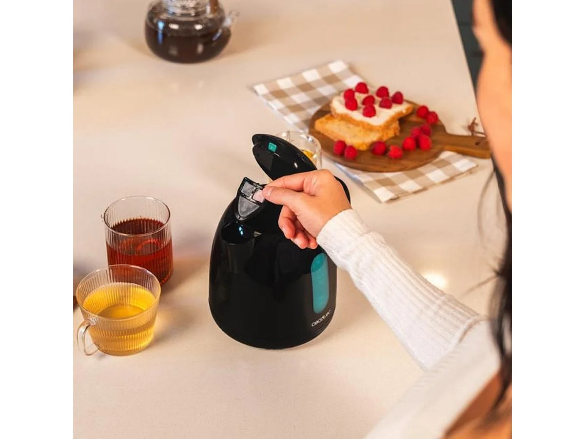 Hervidor Cecotec Thermosense 140 2200W 1L base con giro negro