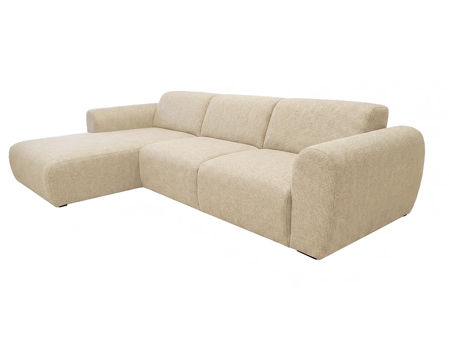 Canapé d’angle Softy – canapé d’angle luxe pour salon, assise moelleuse et élastique, grand canapé 297x180 cm