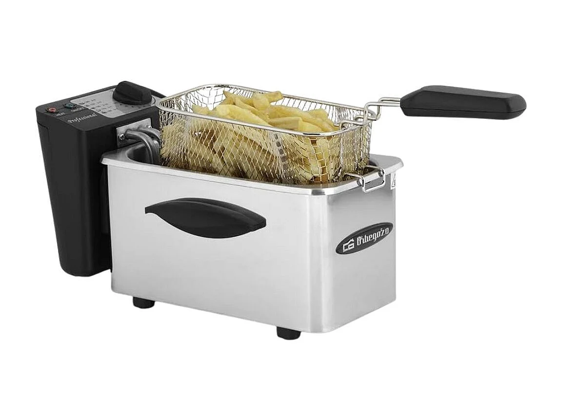 Freidora Orbegozo FDR45 2000W 4L termostato regulable inox