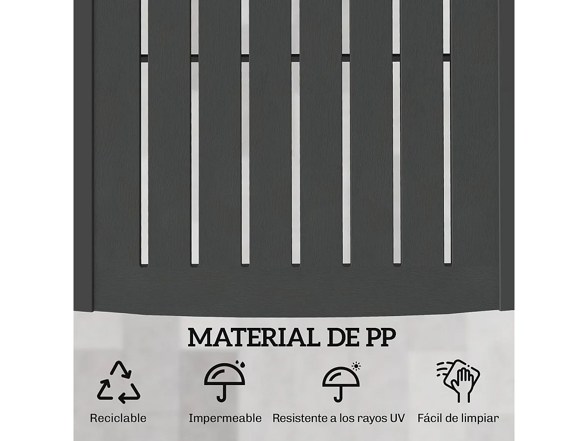 Pack de 2 tumbonas Mhia Outsunny respaldo reclinable gris 83x162x57 cm