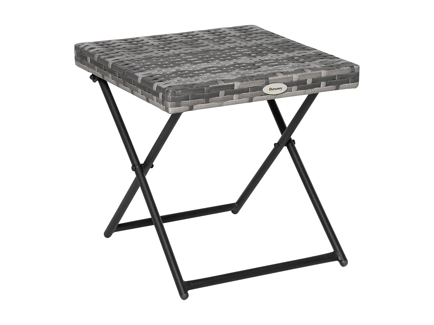 Mesa de exterior Like Outsunny plegable gris 40x40 cm