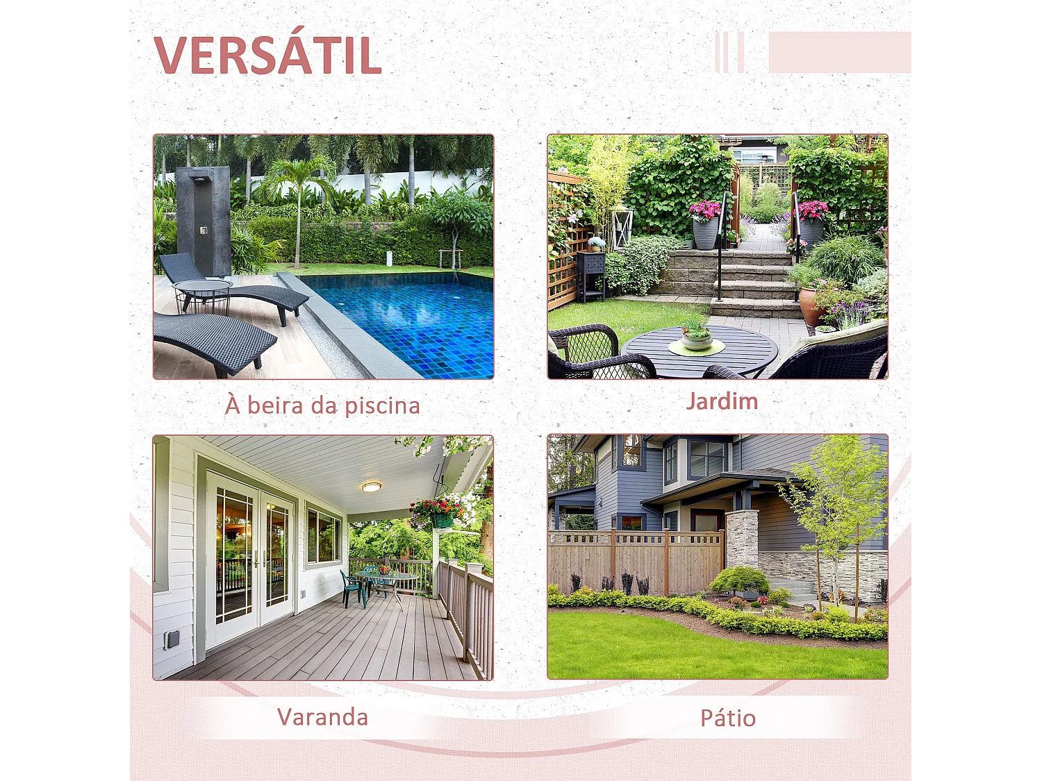 Mesa de exterior Like Outsunny plegable gris 40x40 cm
