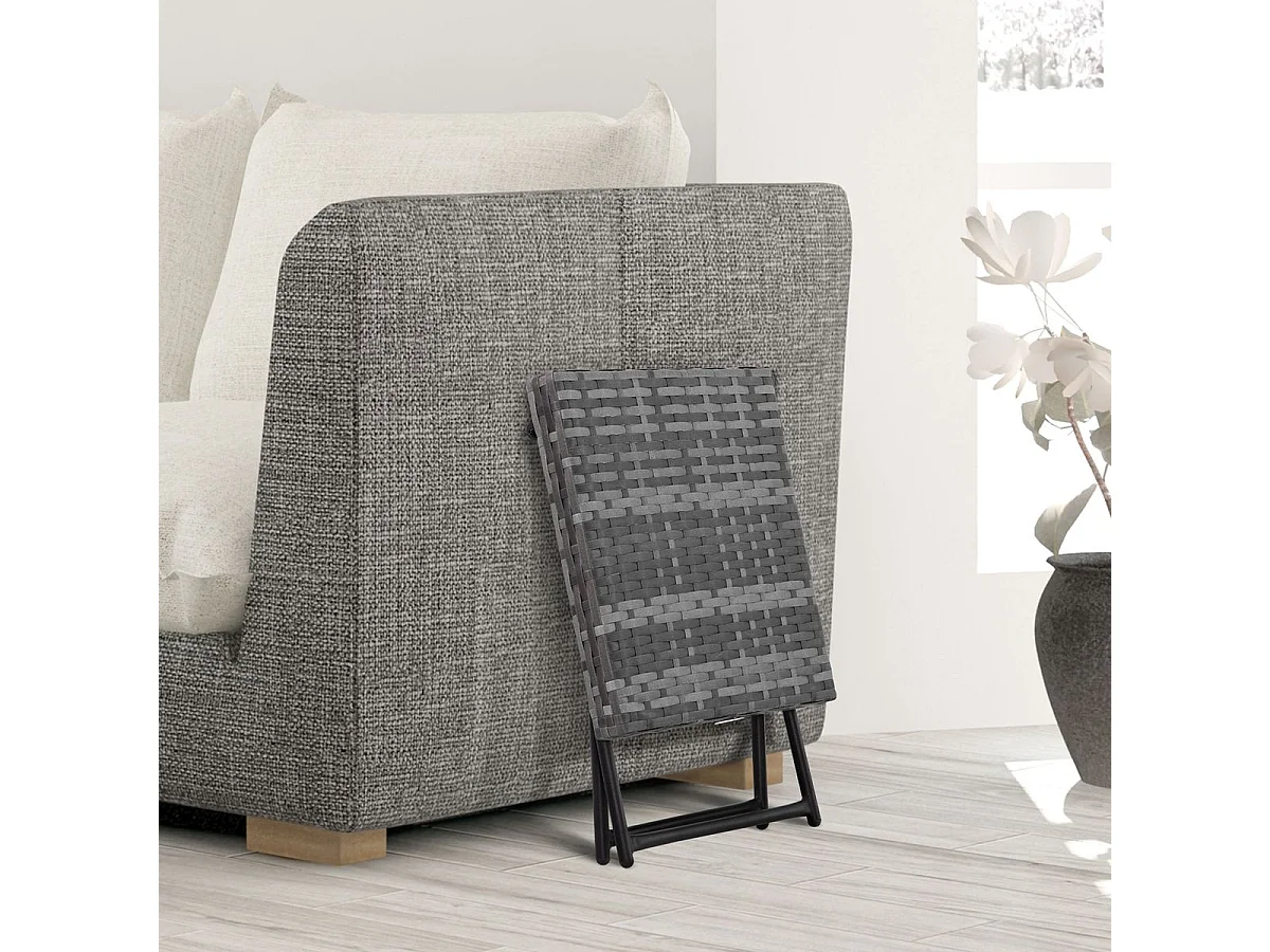 Mesa de exterior Like Outsunny plegable gris 40x40 cm