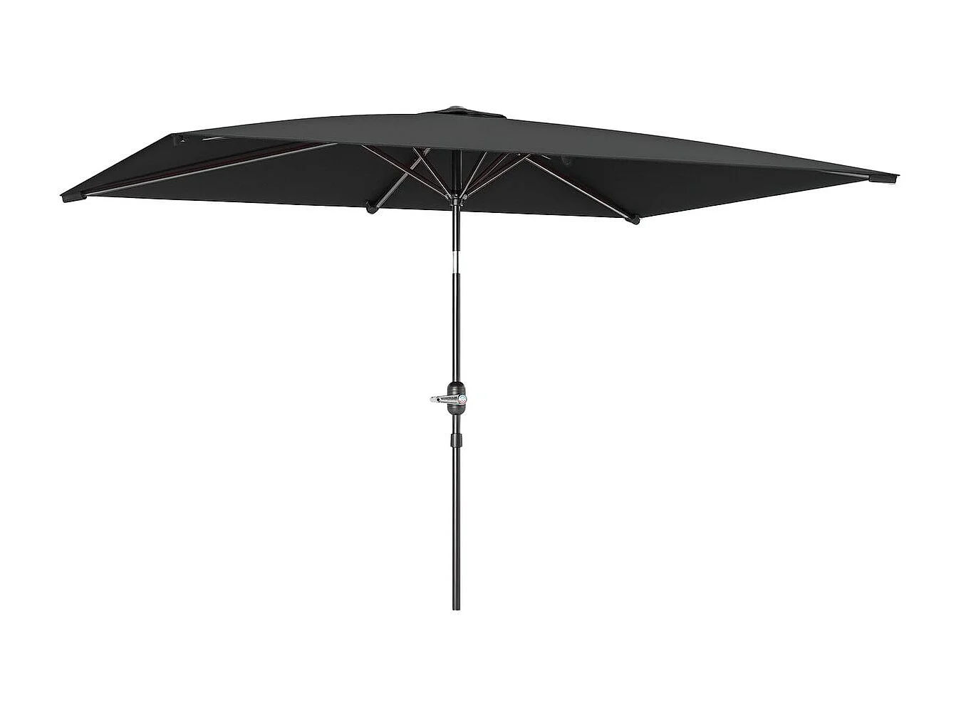 Sombrilla de terraza Annia Outsunny con manivela ángulo ajustable gris oscuro 255x198x294 cm