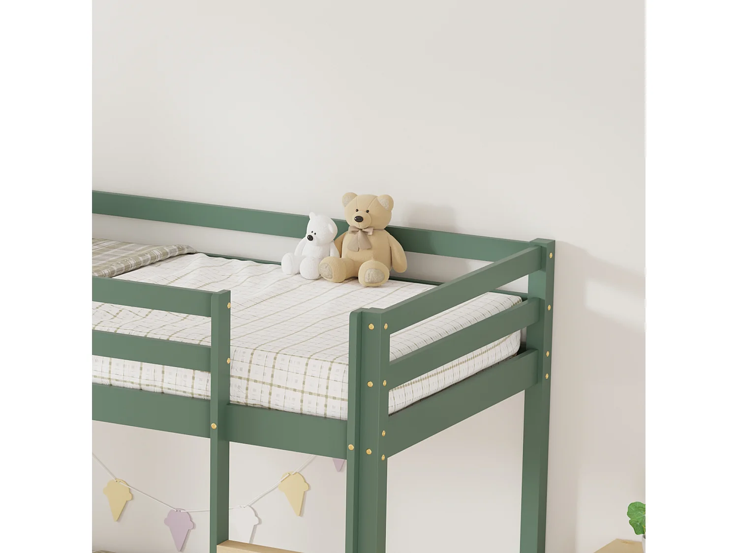 Lits superposés pour enfants 190x90cm vert AMBRE