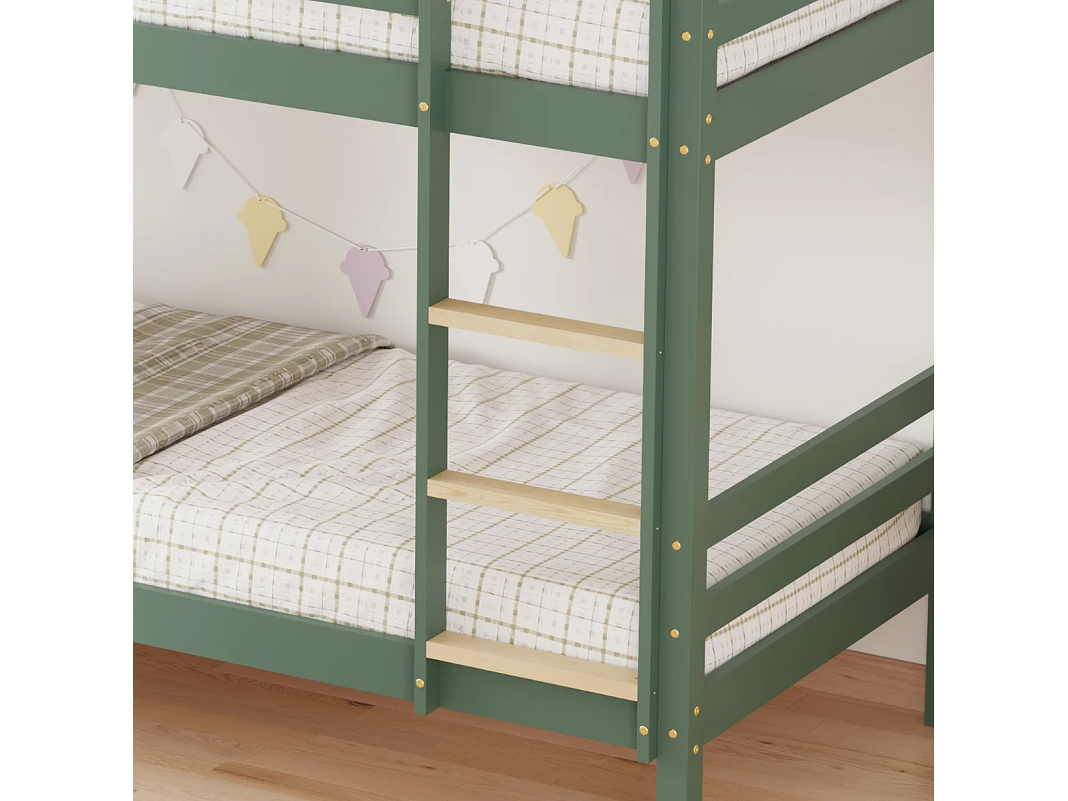 Lits superposés pour enfants 190x90cm vert AMBRE