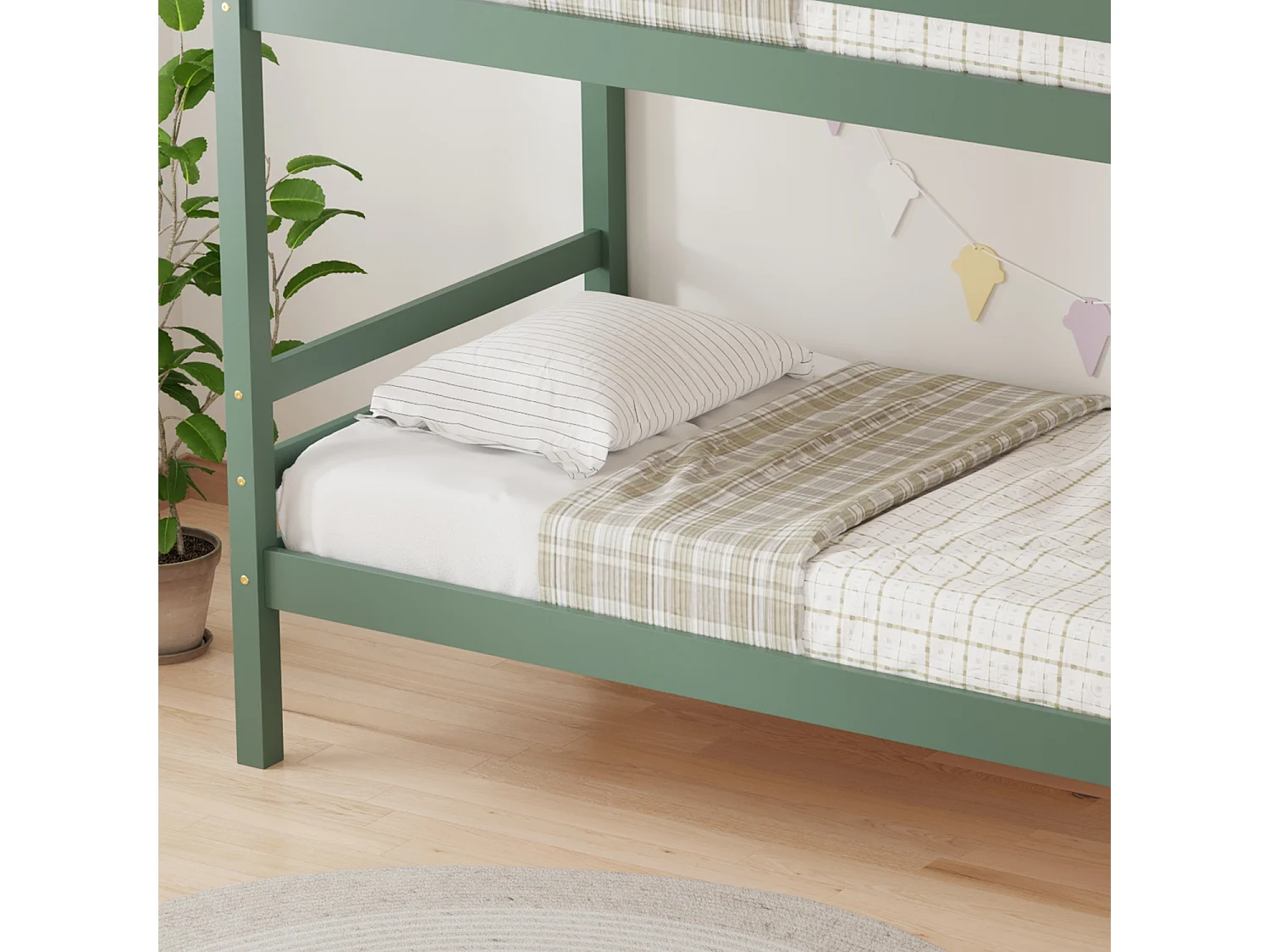 Lits superposés pour enfants 190x90cm vert AMBRE
