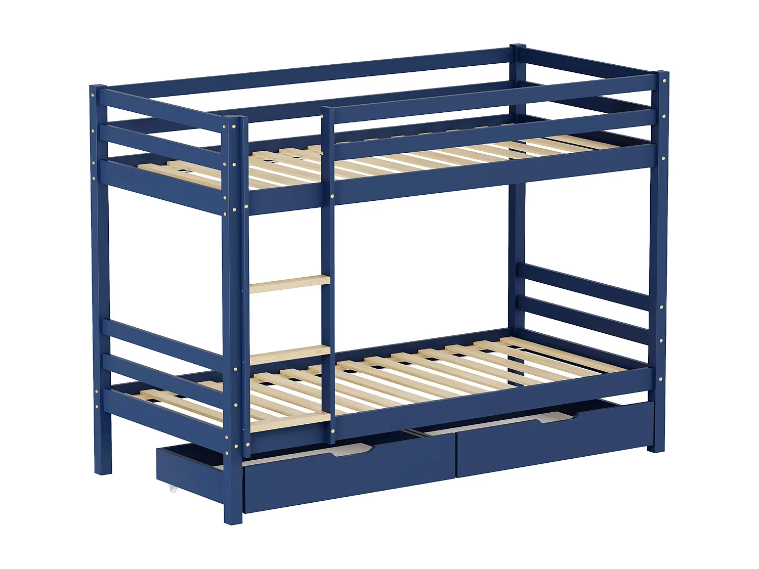Kinderstapelbed 190x90cm donkerblauw met laden AMBRE