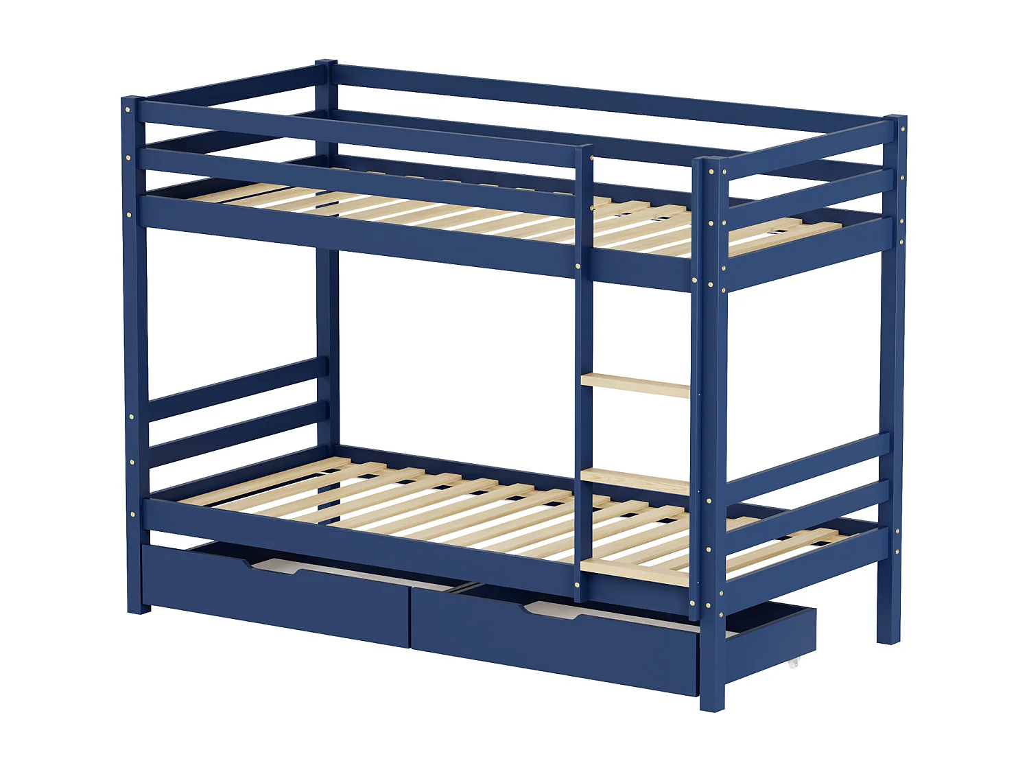 Kinderstapelbed 190x90cm donkerblauw met laden AMBRE