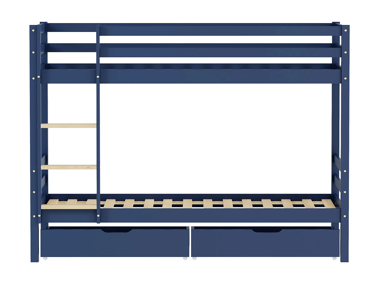 Kinderstapelbed 190x90cm donkerblauw met laden AMBRE