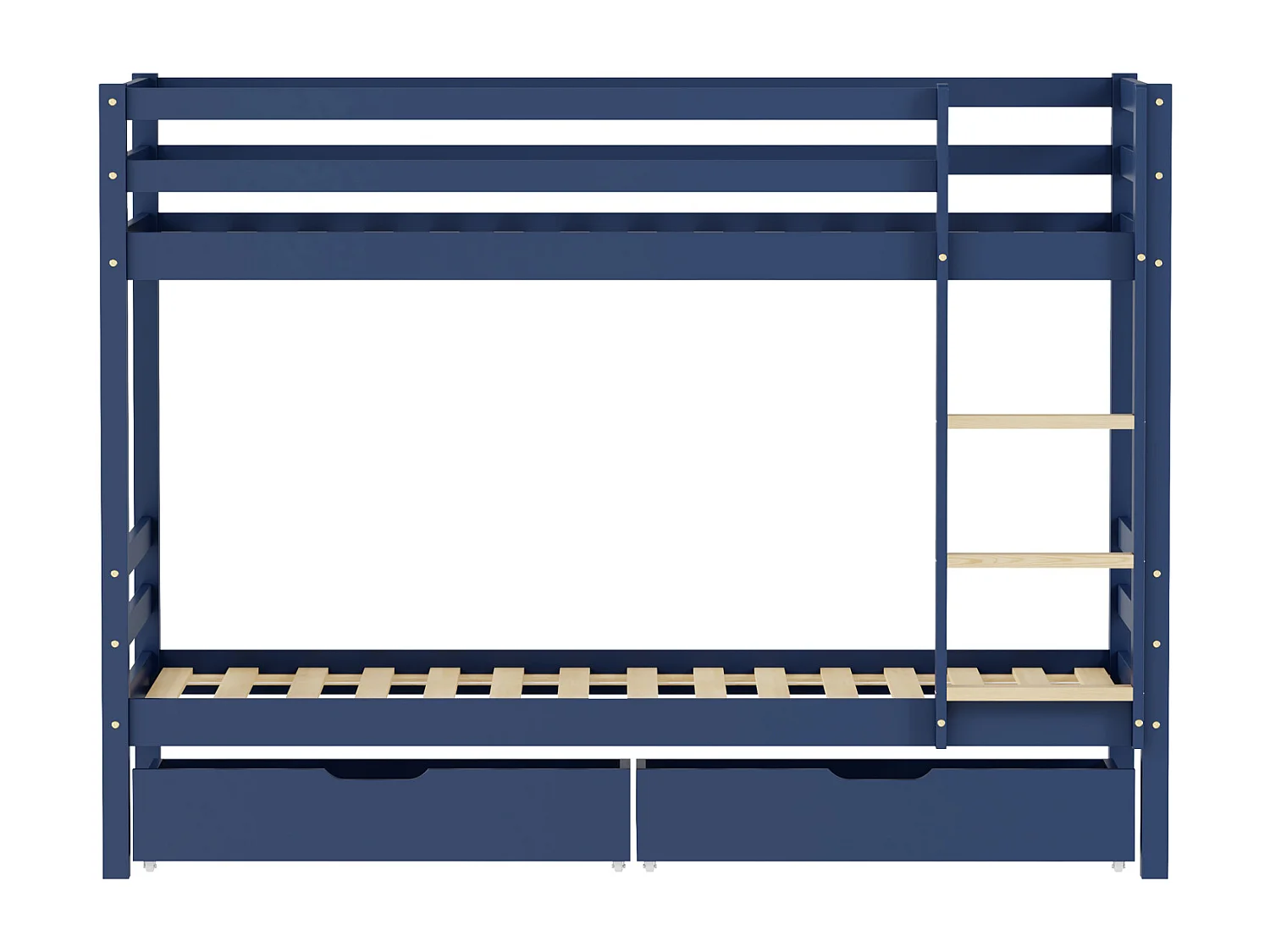 Kinderstapelbed 190x90cm donkerblauw met laden AMBRE