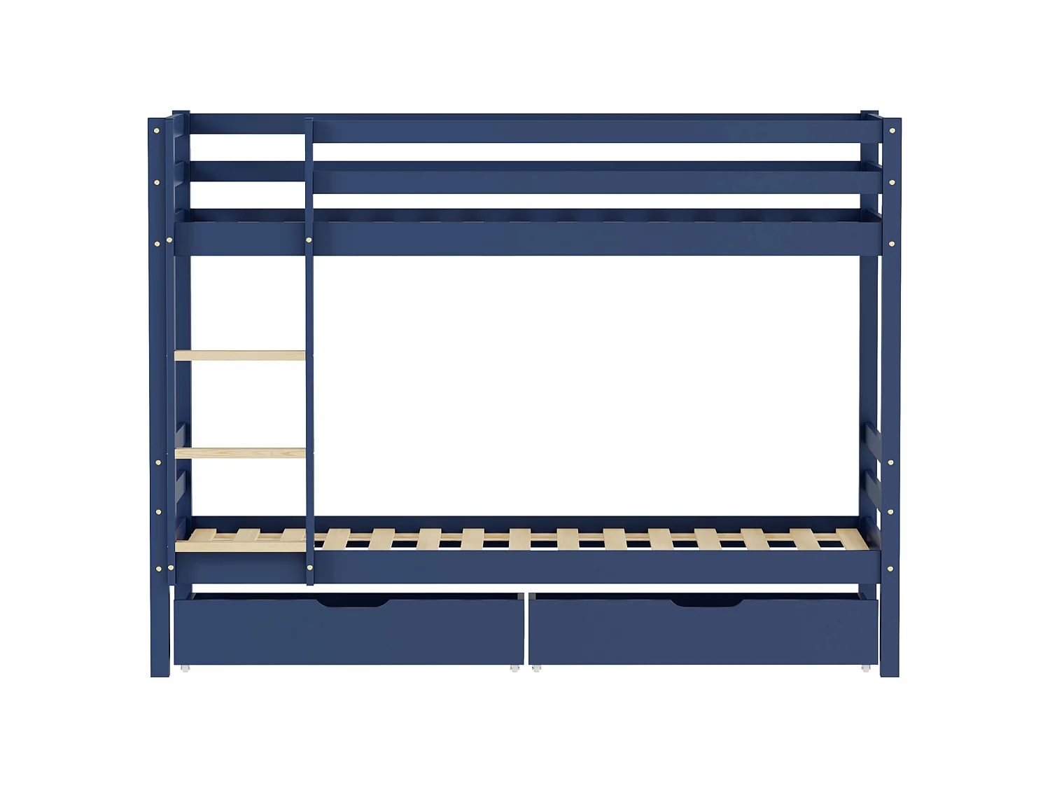 Lits superposés pour enfants 190x90cm bleu foncé avec tiroirs AMBRE
