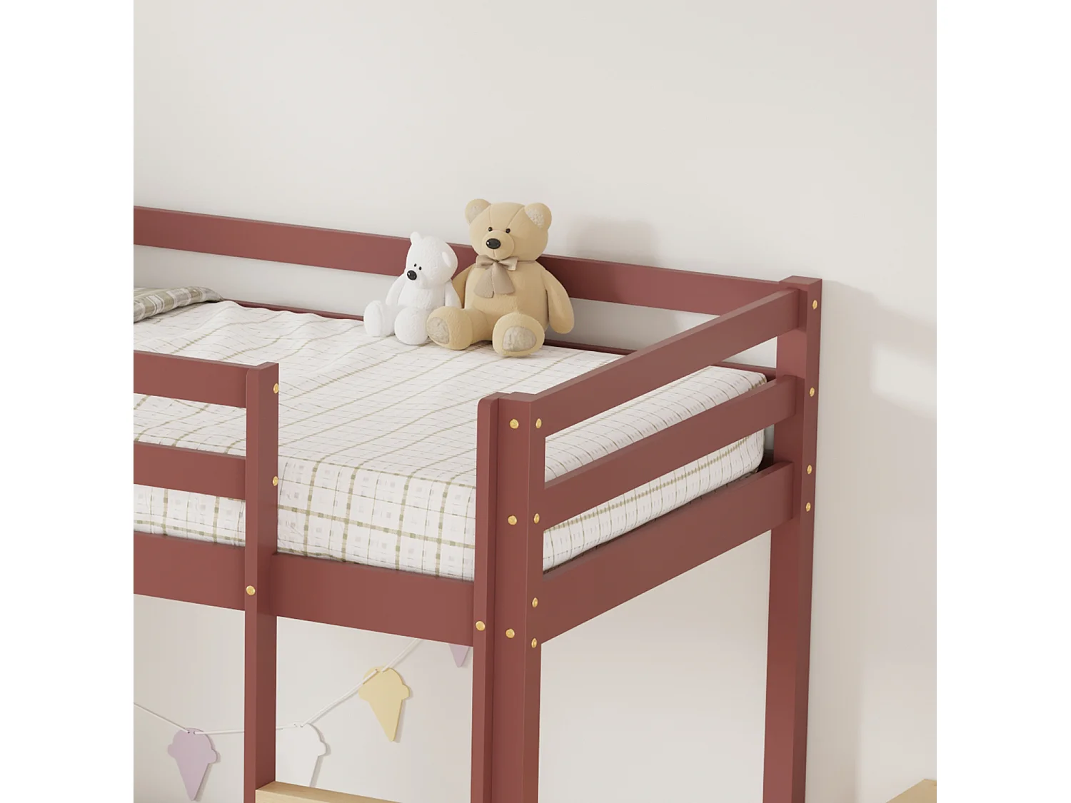 Kinderstapelbed 190x90cm terracotta AMBER