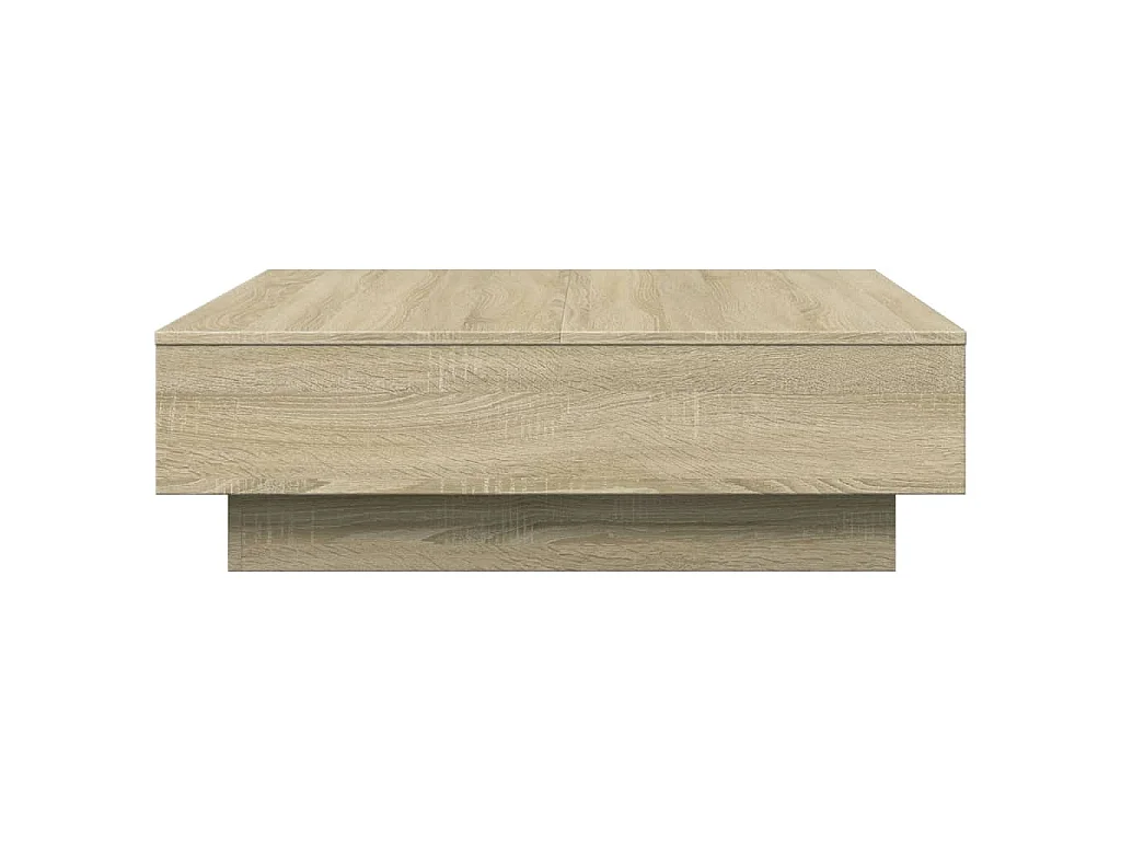 Mesa de centro de tablero de madera roble 90 × 90 × 28 cm