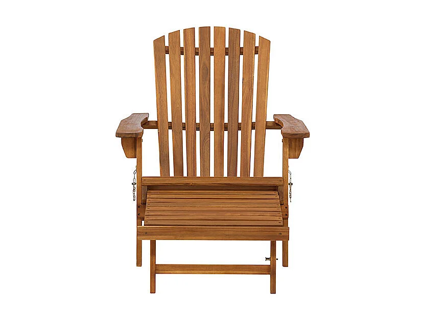 Tropeafauteuil lounge avec repose-pieds extensible naturel.