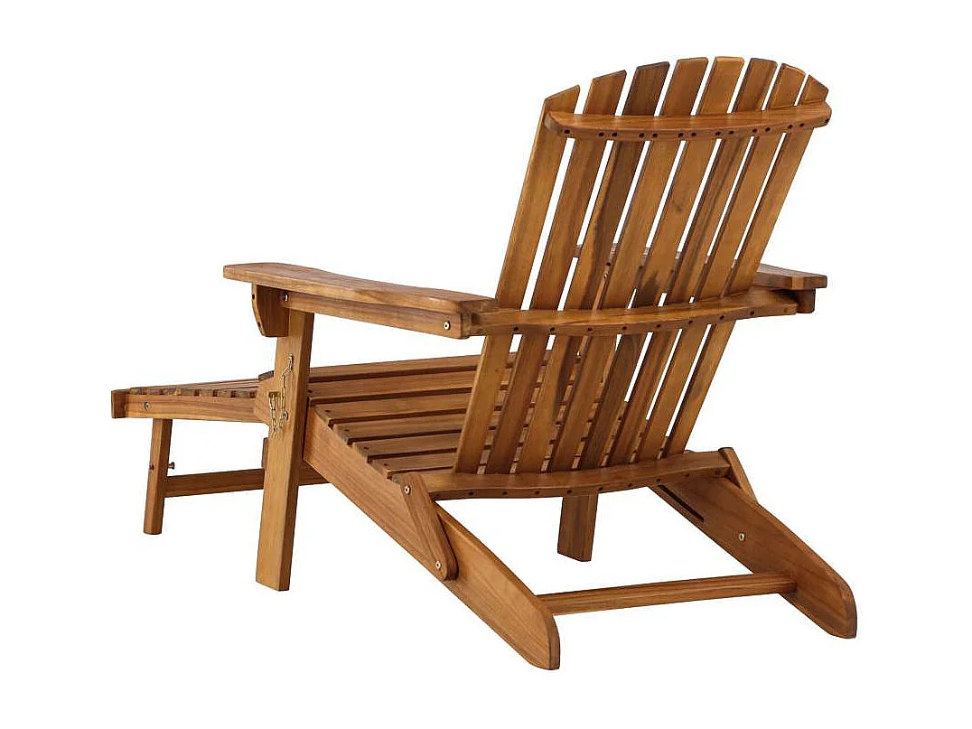Tropeafauteuil lounge avec repose-pieds extensible naturel.