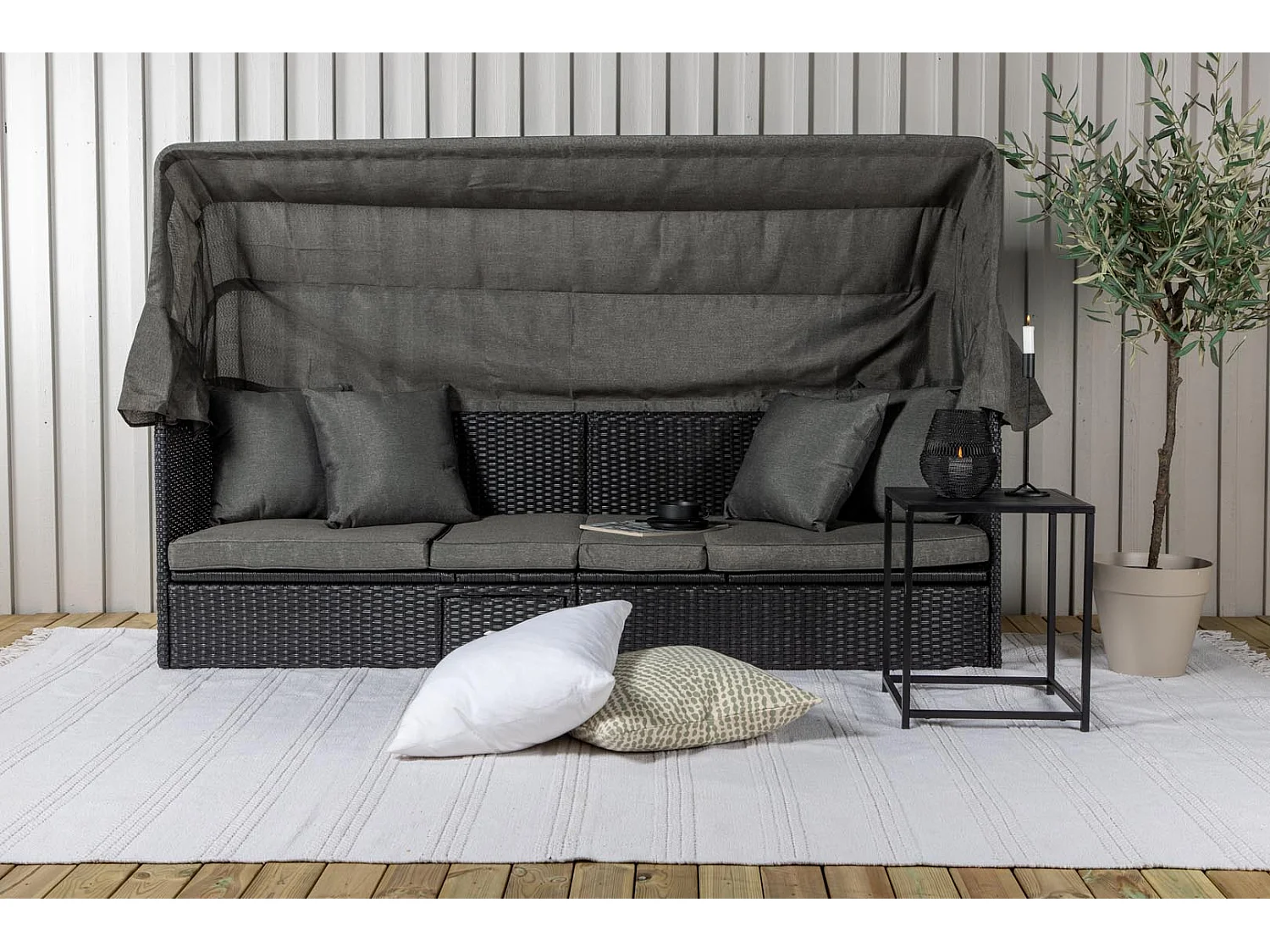 Nopy ligstoel combinatie zwart.