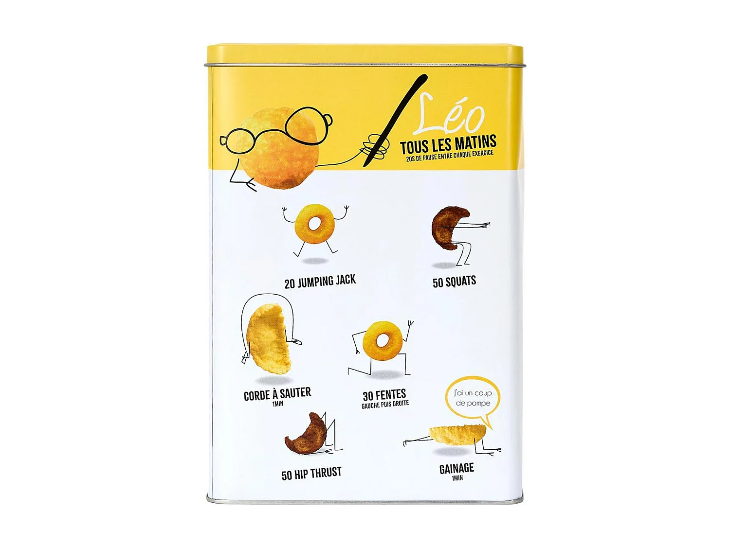 Boite Metal Cereales Ludique Jaune