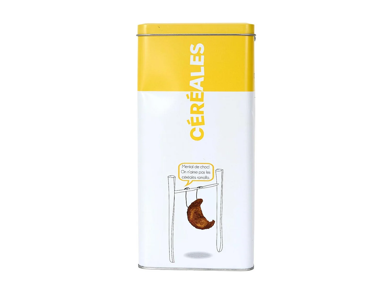 Boite Metal Cereales Ludique Jaune