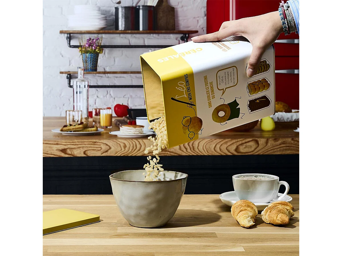 Boite Metal Cereales Ludique Jaune
