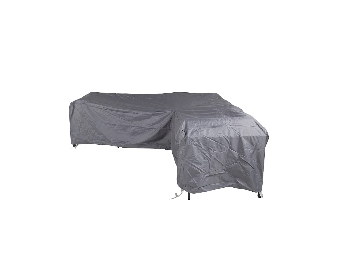 Furnco Abdeckung für gartenmöbel L-förmig 203x203x80x86cm grau.