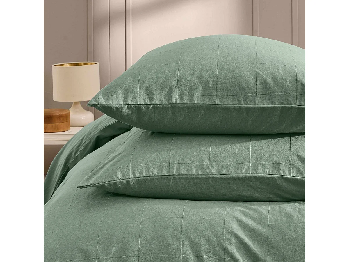 Parure de Lit 3 Pièces "Linella" 240x220cm Sauge