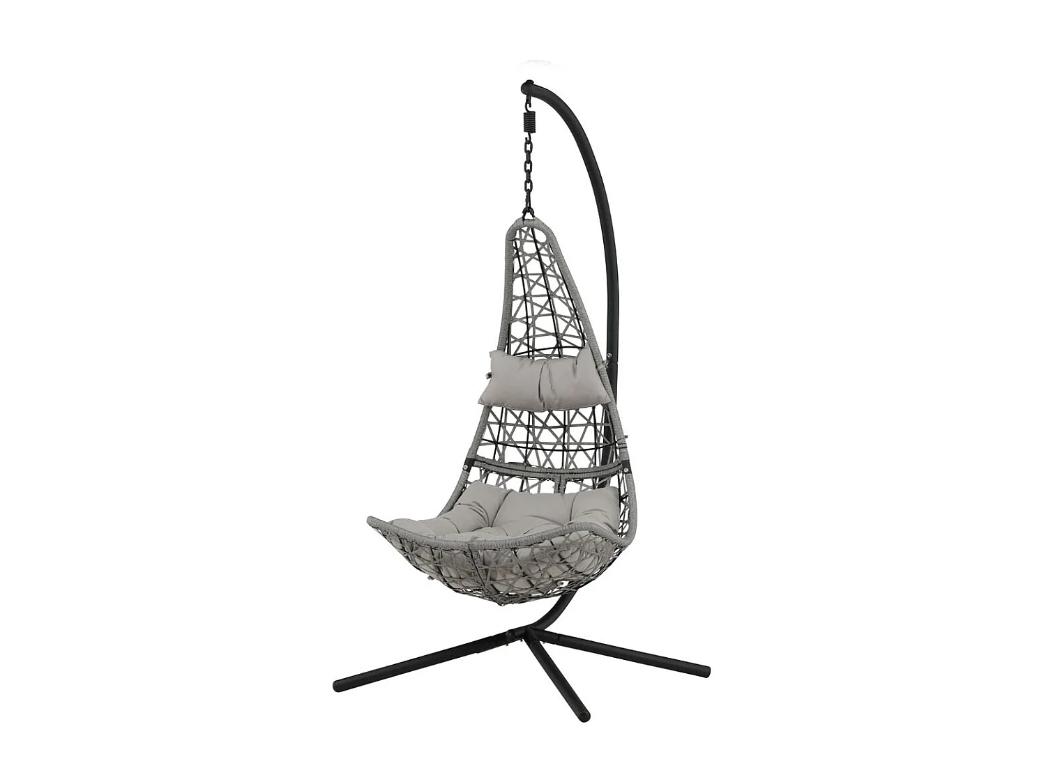 Edinburgh Chaise de jardin suspendue, noir.