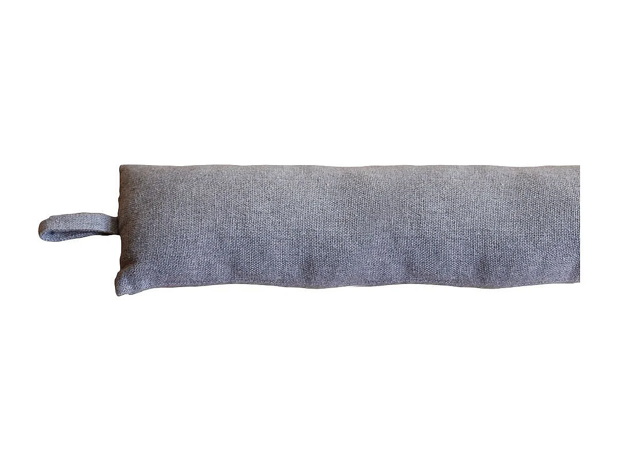 Boudin Bas de Porte en Coton "Dune" 80cm Gris Clair