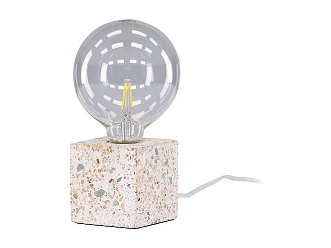 Rilche verlichting tafellamp 9x9x9cm grijs.