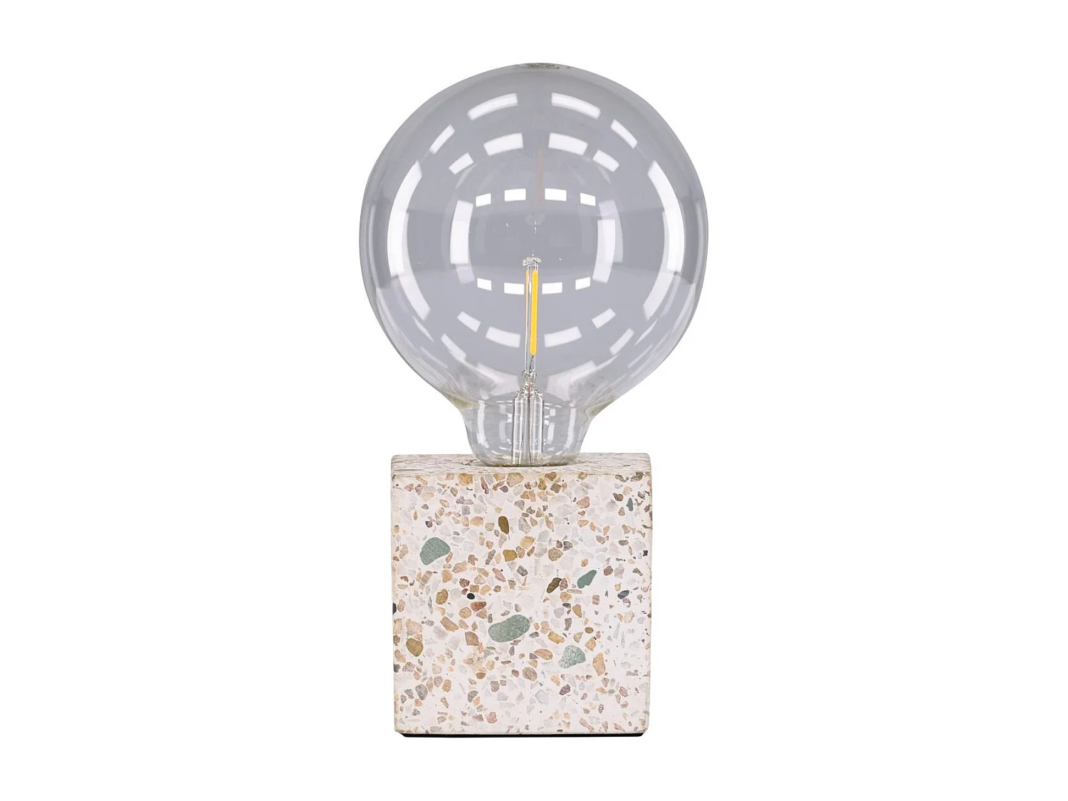Rilche verlichting tafellamp 9x9x9cm grijs.