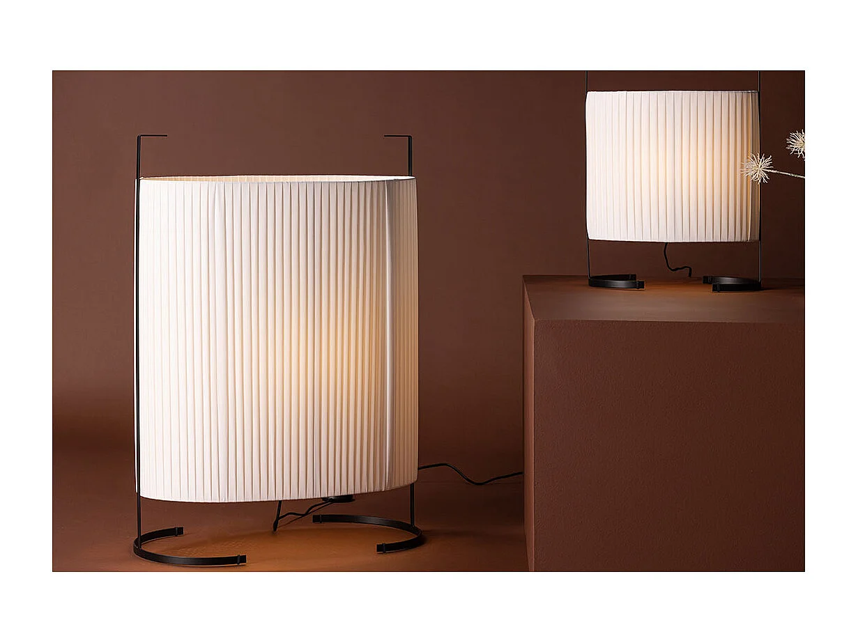 Rennes - Large éclairage lampadaire 60x30x80cm beige.