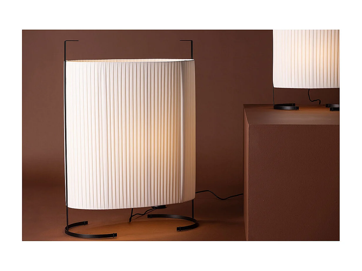 Rennes - Large éclairage lampadaire 60x30x80cm beige.