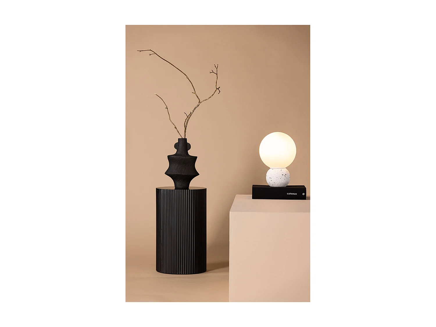 Metz verlichting tafellamp 20x20x29cm wit.