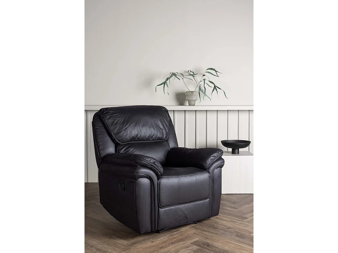 Saranda Sessel , Recliner mit Fußstütze schwarz.
