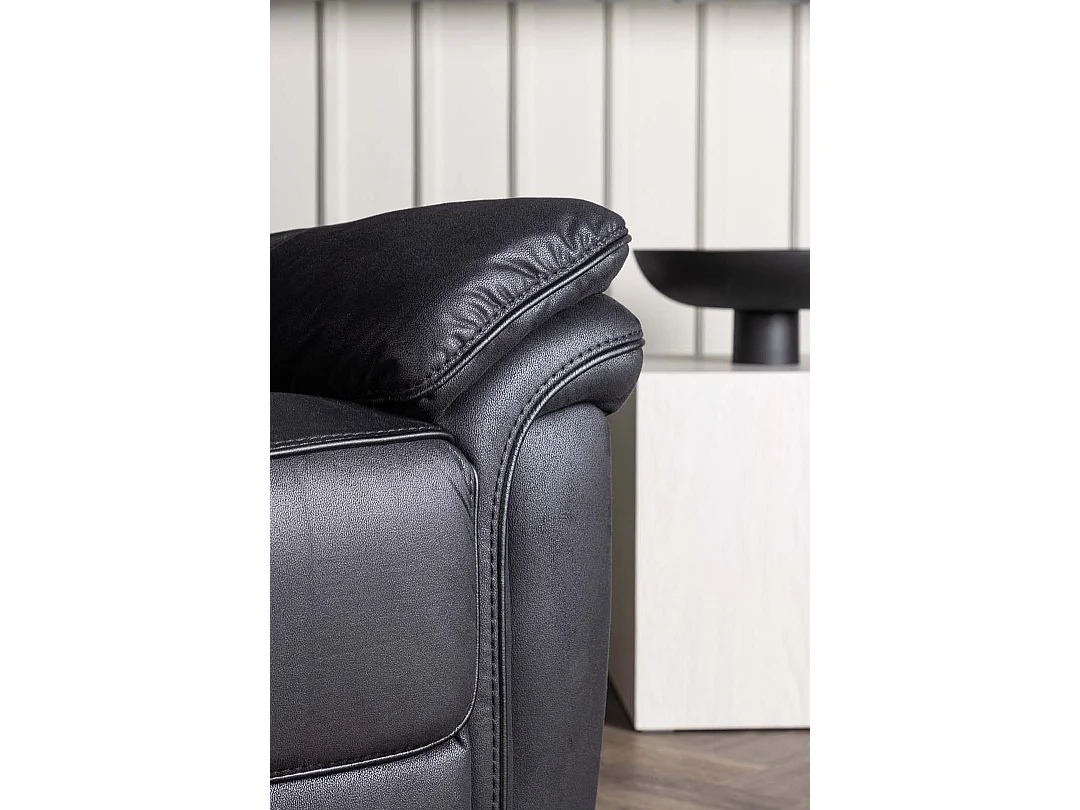 Saranda Sessel , Recliner mit Fußstütze schwarz.