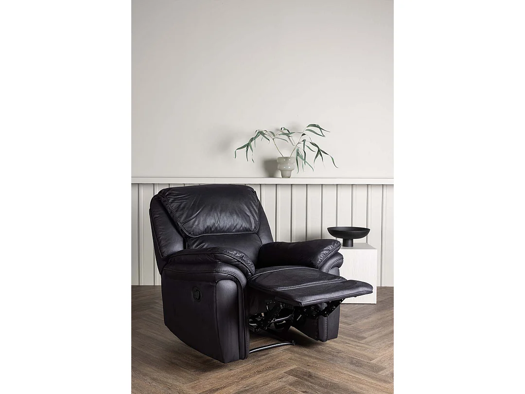 Saranda Sessel , Recliner mit Fußstütze schwarz.