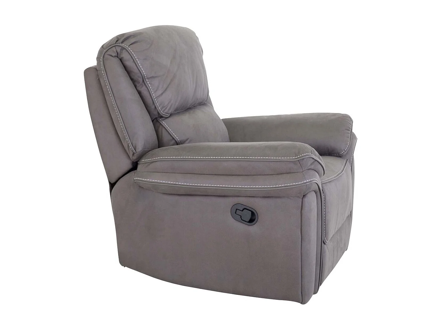 Saranda fauteuil , Recliner avec repose-pieds gris.