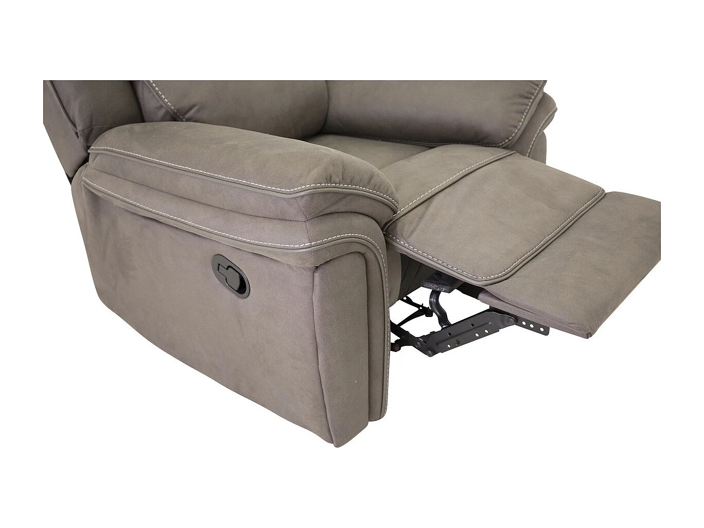 Saranda fauteuil , Recliner avec repose-pieds gris.
