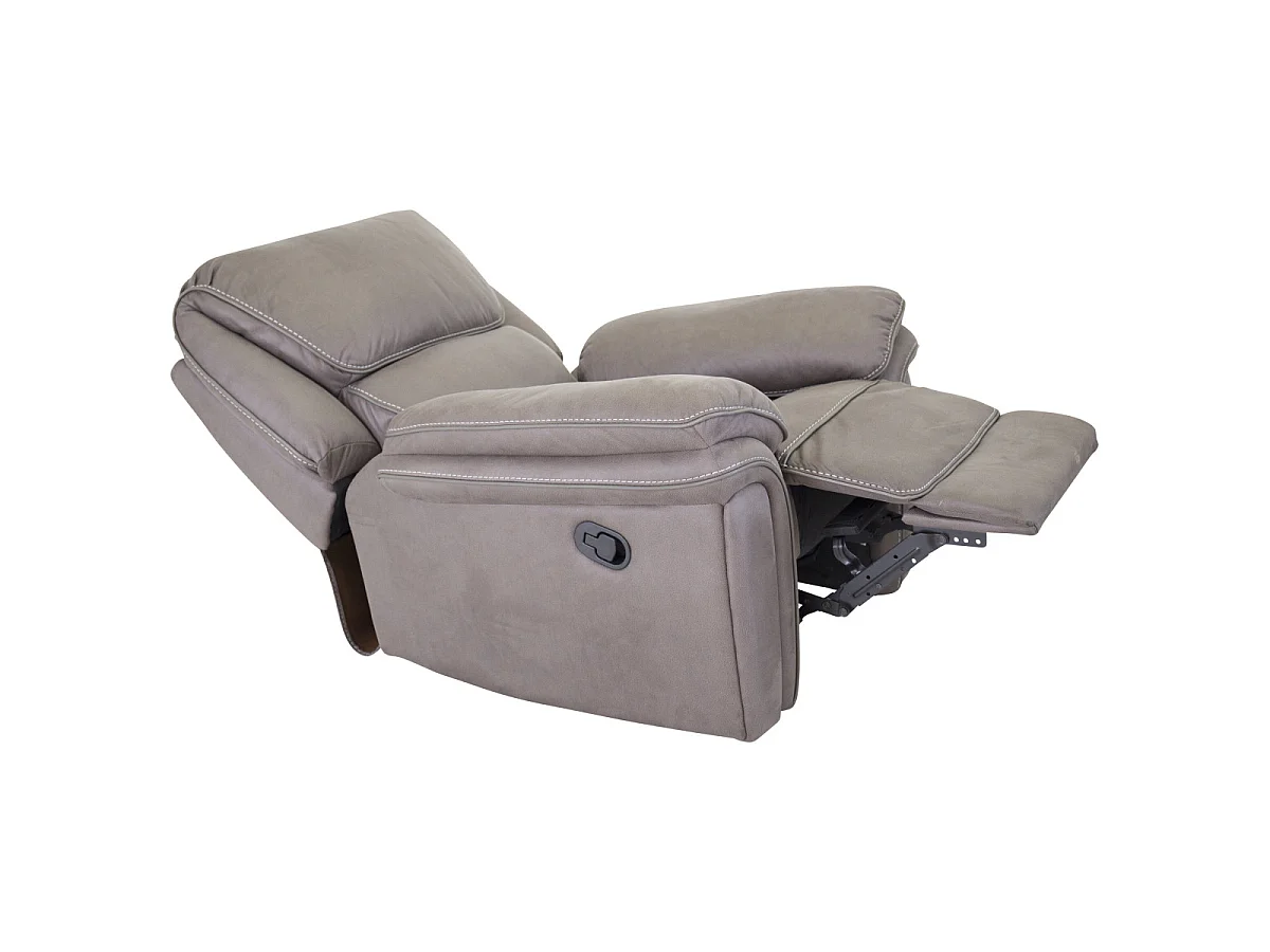 Saranda Sessel , Recliner mit Fußstütze grau.