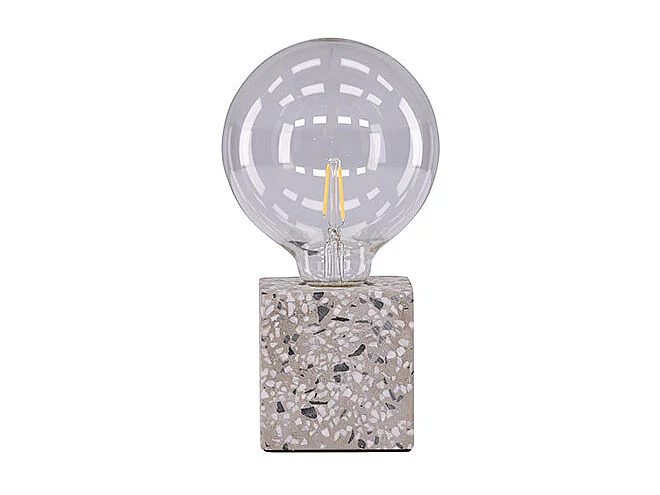 Rilche verlichting tafellamp 9x9x9cm wit.