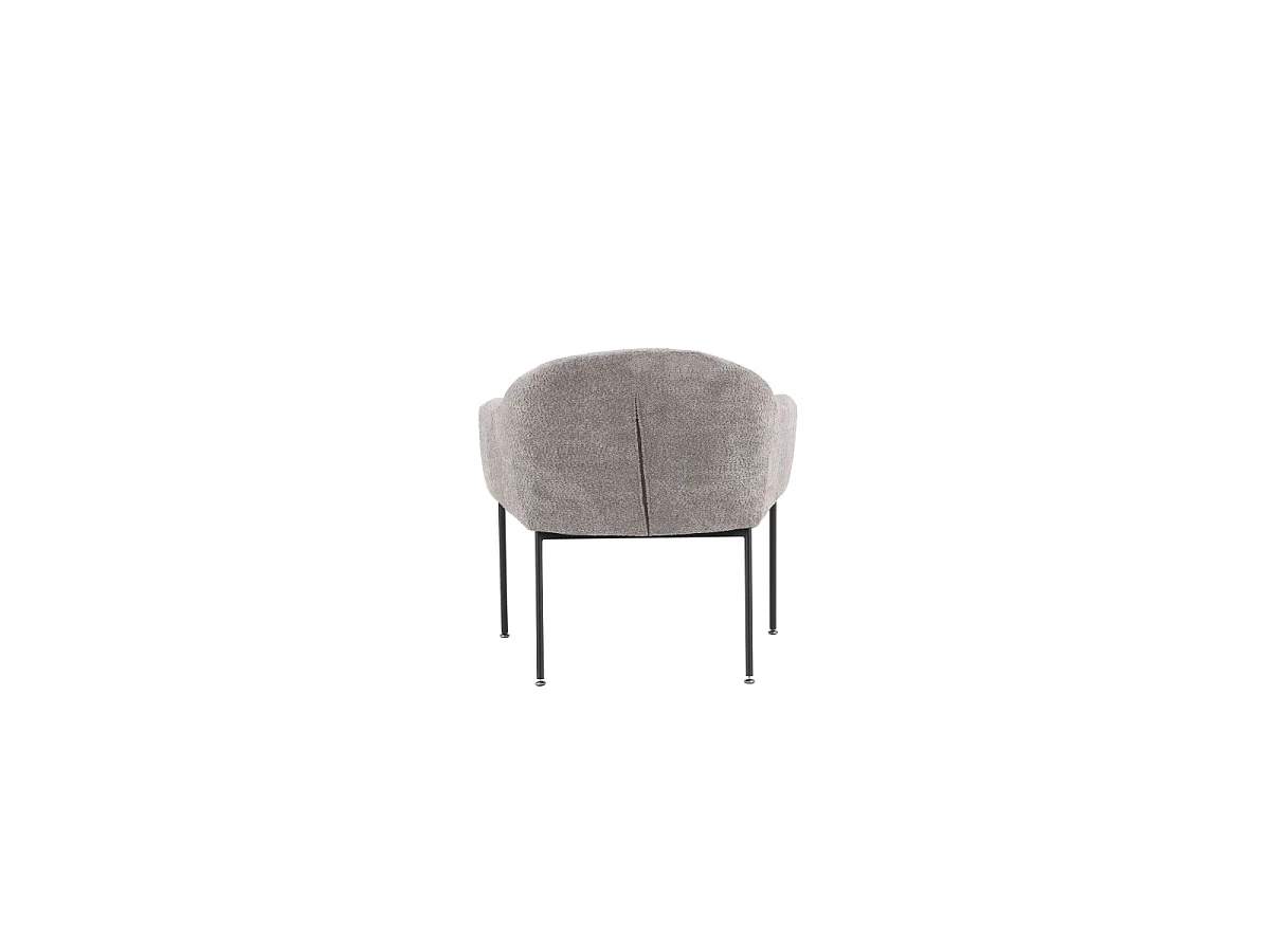 Fauteuil en Tissu Bouclette "Catania" 88cm Gris Clair