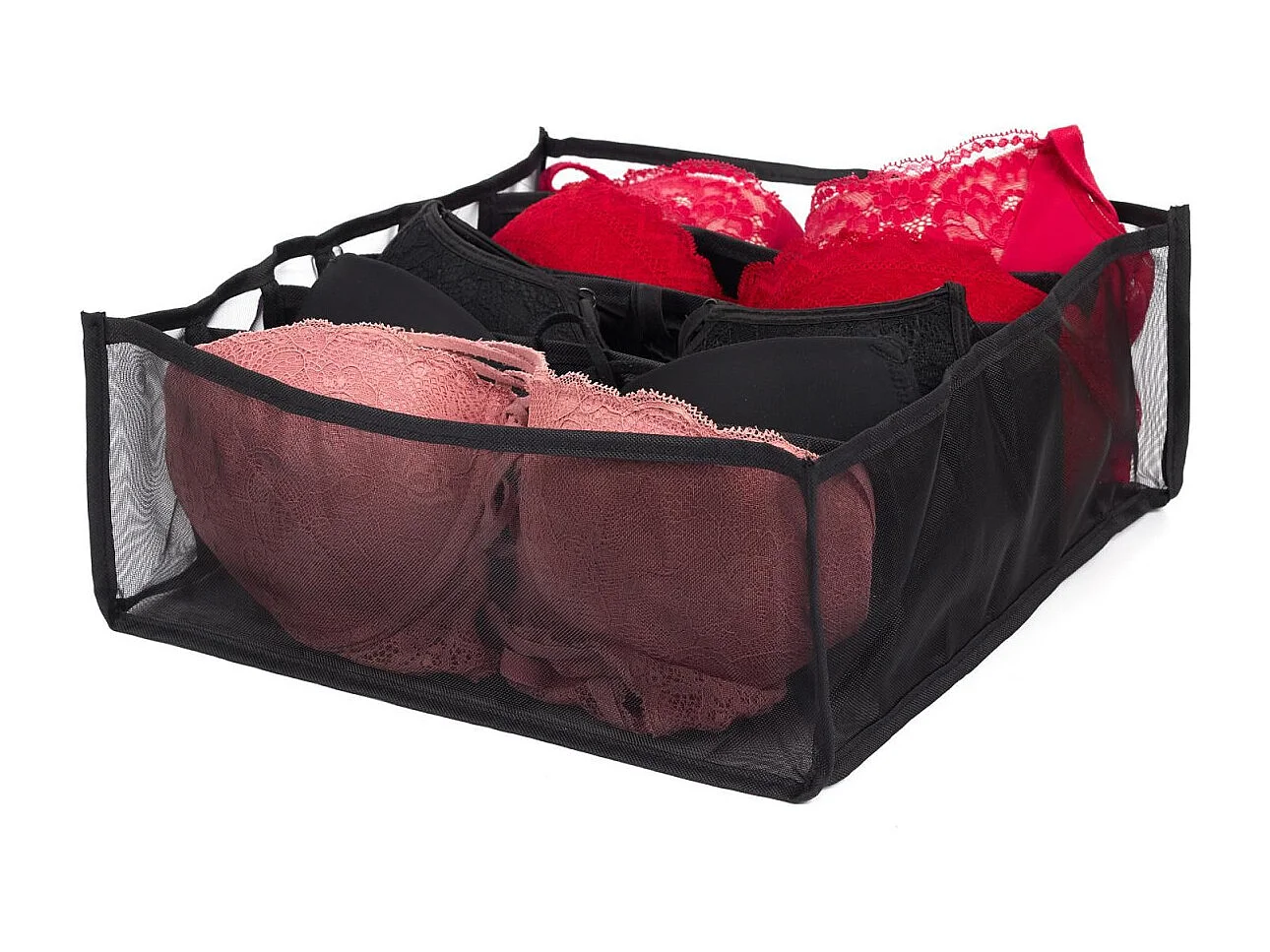 Lot de 6 Rangements "Sous-Vêtements" 32cm Noir