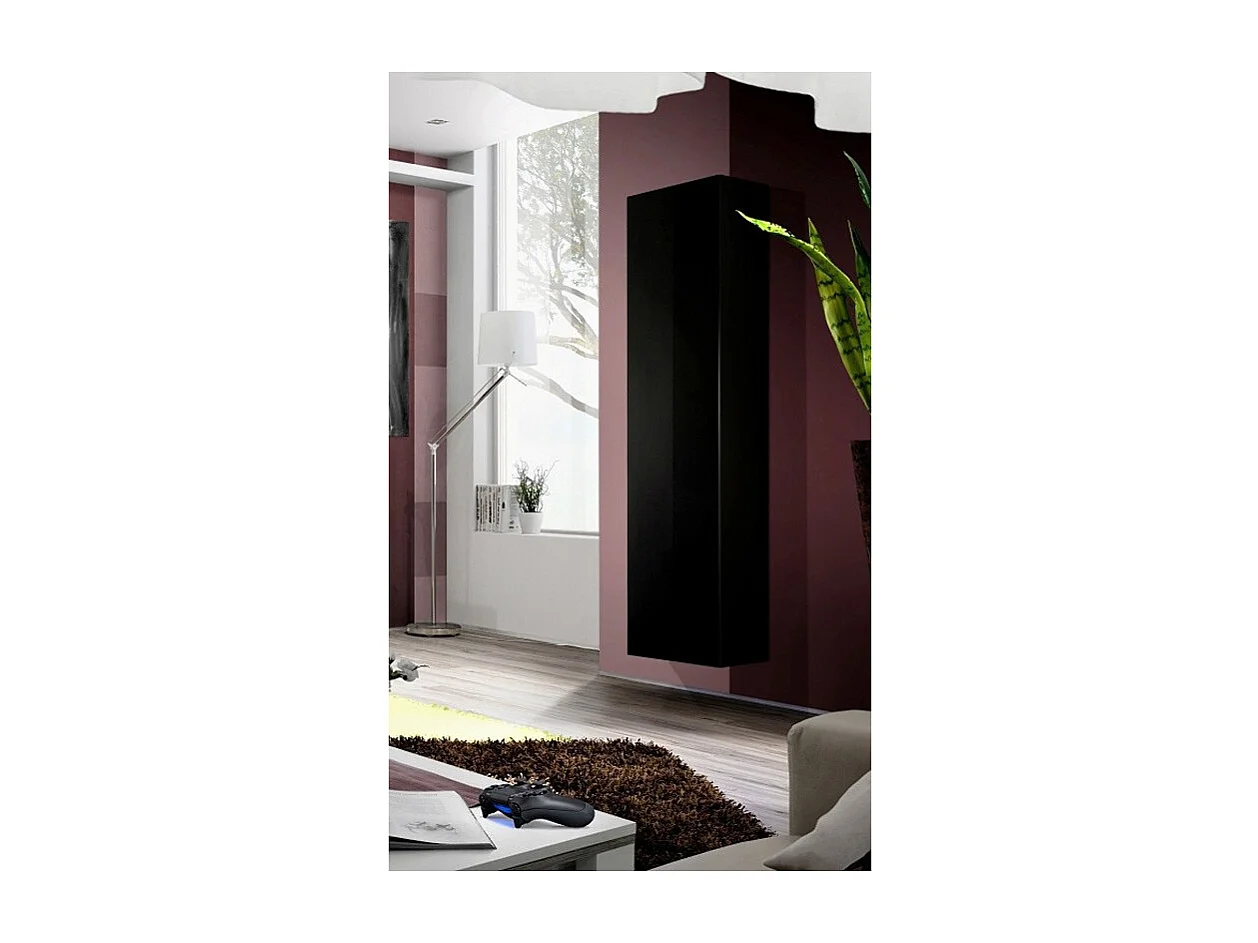 Vitrine Murale Design "Fly A1" 170cm Noir