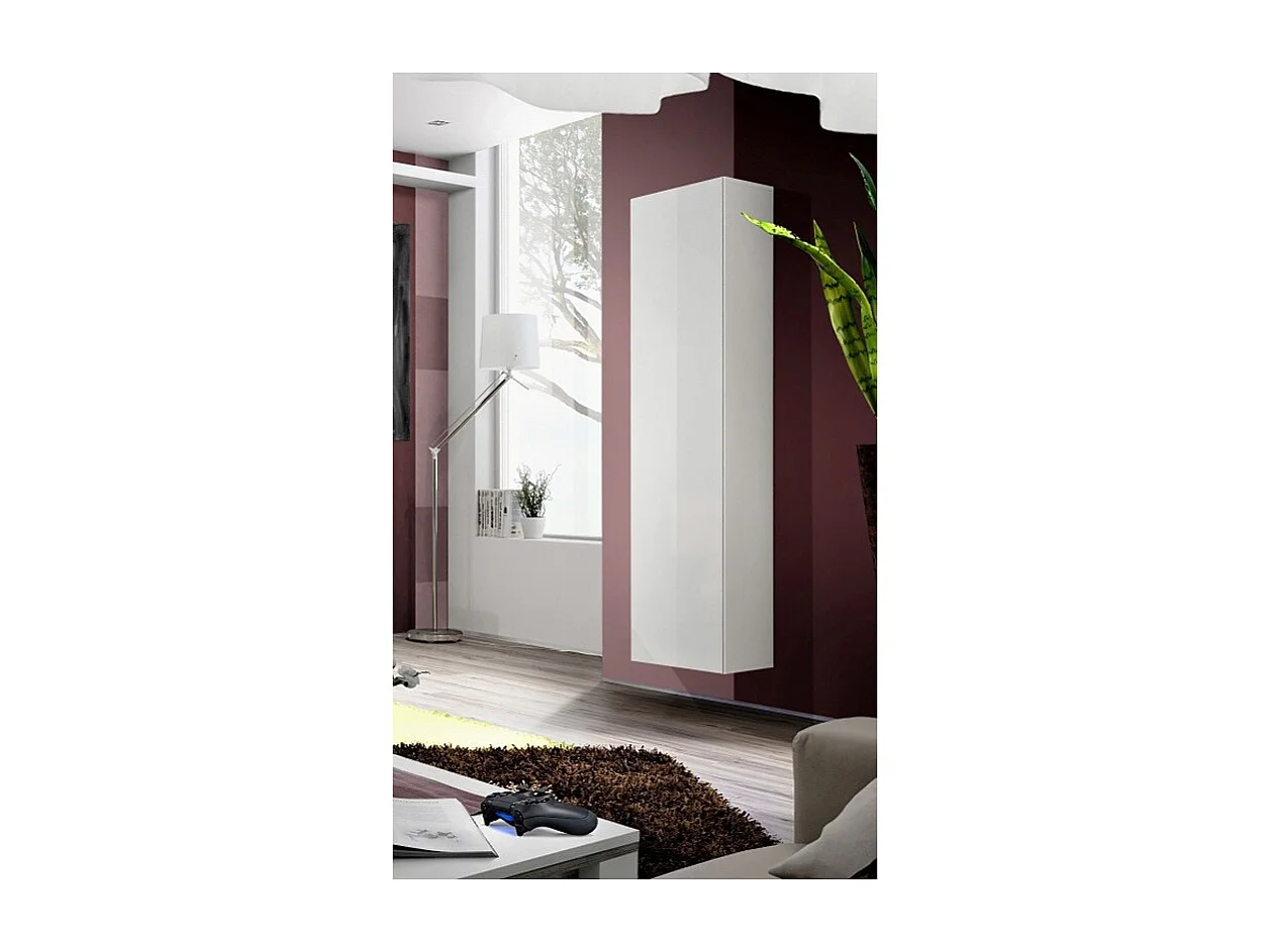 Vitrine Murale Design "Fly A1" 170cm Blanc