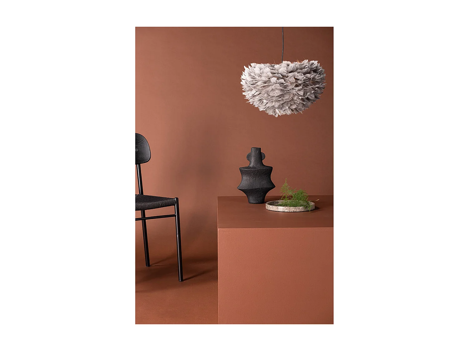 Nicola verlichting hanglamp 45x45x25cm grijs.