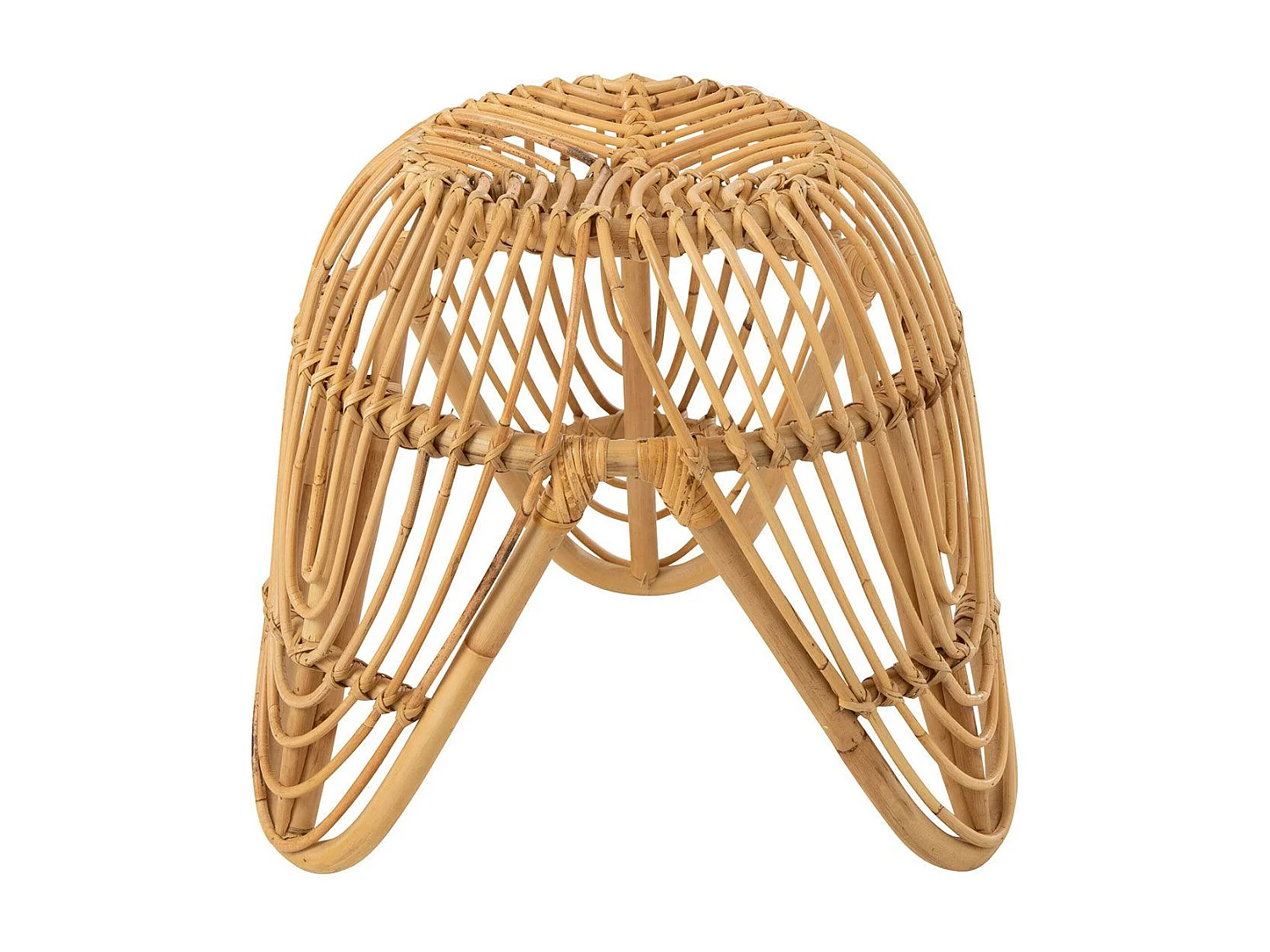 Tabouret Design en Rotin "Léa" 44cm Naturel