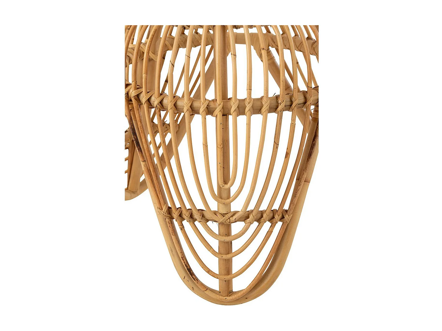 Tabouret Design en Rotin "Léa" 44cm Naturel